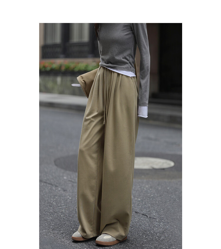 MT Cloud Soft Comfort Pants Autumn Relaxed Fit Adjustable Elastic Waist Comfortable Concealing Knit Women's Casual Pants 6
