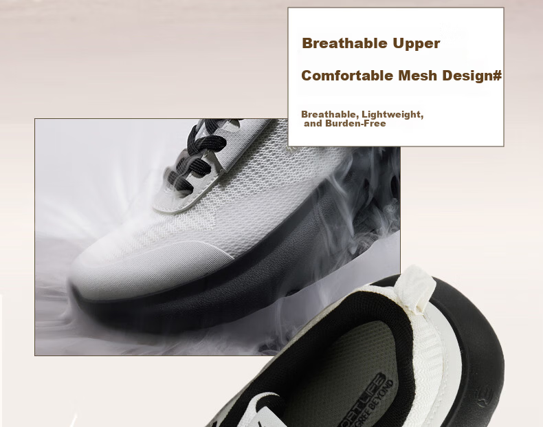 361° Women's Sports Shoes Spring Summer New Tofu Shoes Thick Sole Comfortable Commuting Casual Dad Sneakers 682616702-2 6