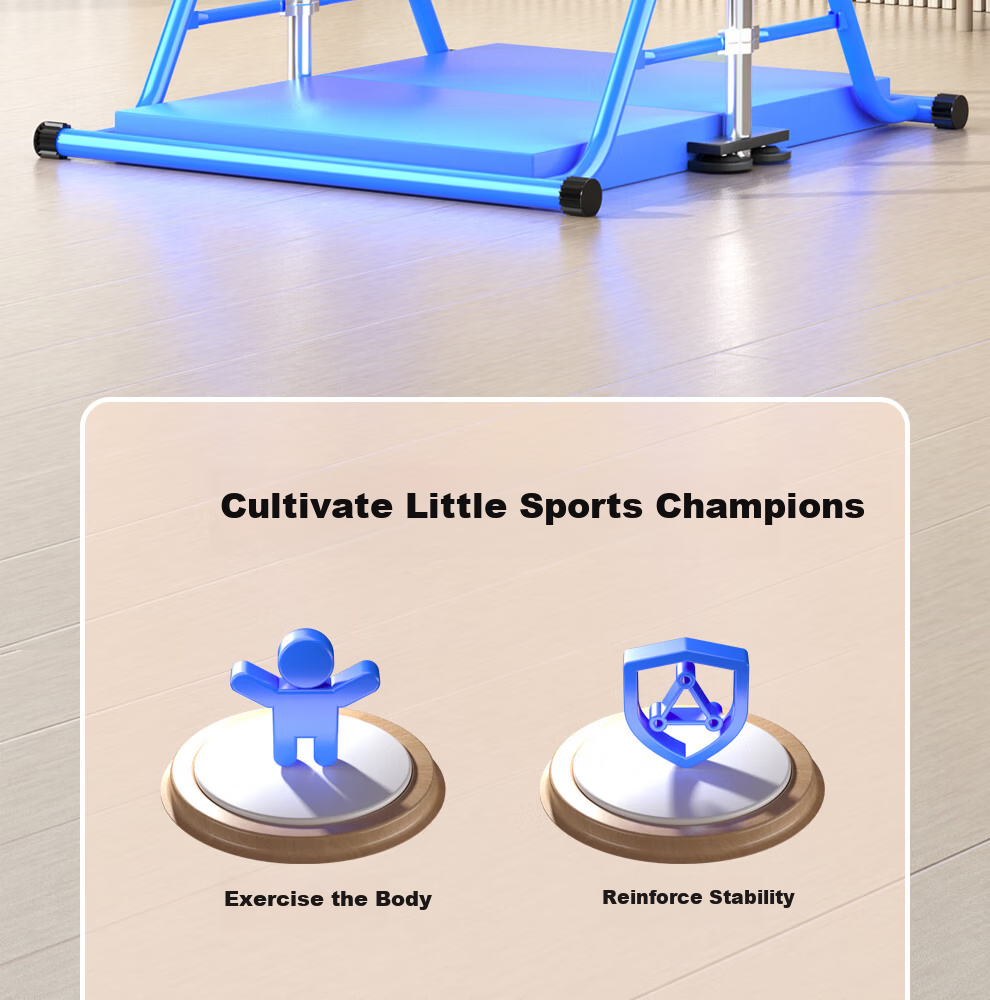 YICHIJIAN Children's Indoor Pull-Up Bar Foldable Home Kids Height Growth Fitness Equipment Set 4