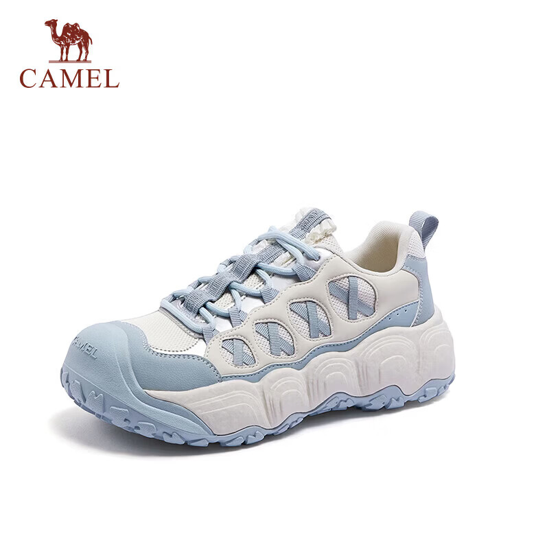 CAMEL Nimeng 2nd Generation Ugly Cute Women's Outdoor Versatile Height-Increasing Casual Shoes L26S202119 Off-White/Blue Size 38