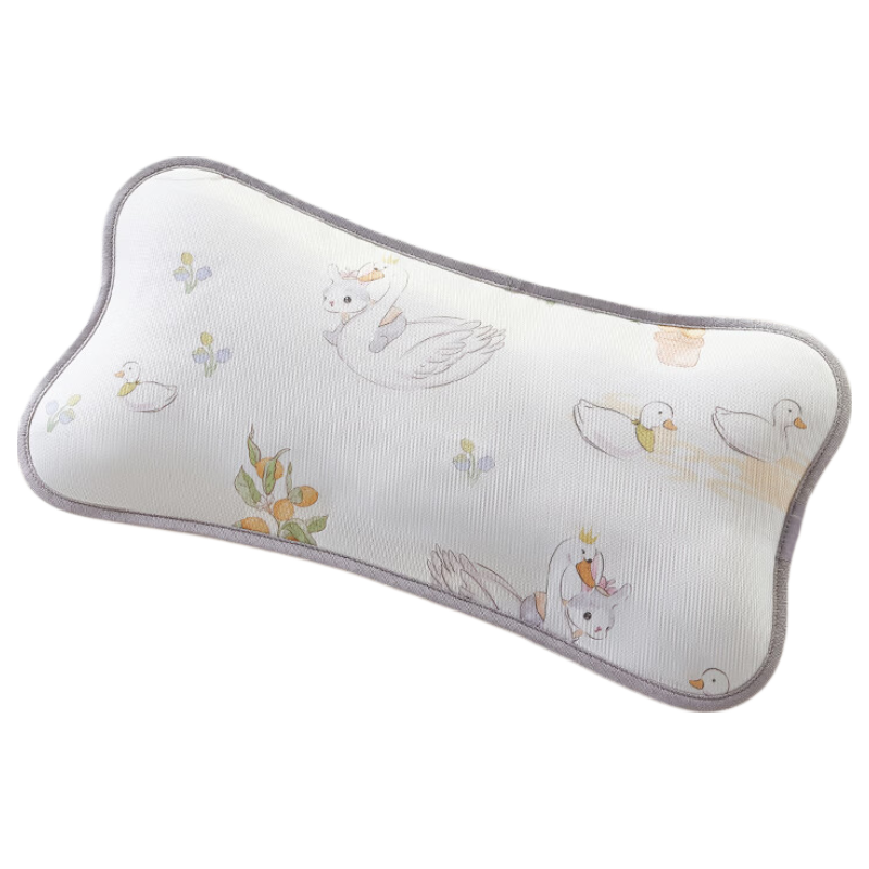 October Crystals Baby Pillow Summer Ice Silk Cooling Breathable Anti-Sweat Antibacterial Mite-Resistant Swan Qiyun Ting