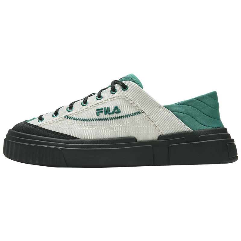 FILA LOOP 1S Women's Canvas Shoes Colorful Terraced White Slip-On Spring Summer Casual