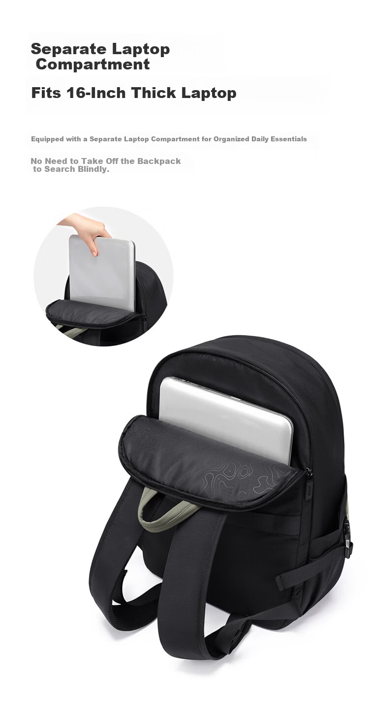 GOLF Lightweight Unisex Backpack Travel Bag Fashion Student School Bag 16-inch Laptop Bag Women's Day Gift 6