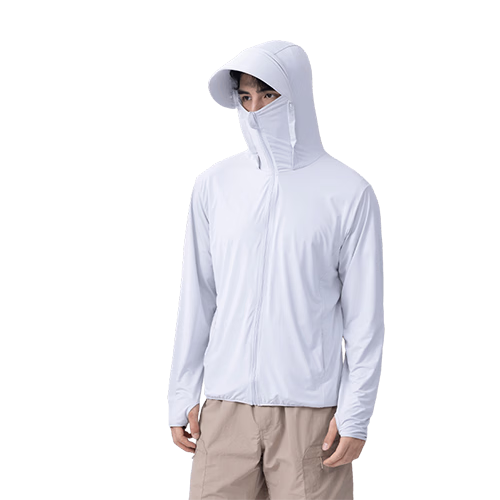 LangSha Unisex Ice Silk Sunscreen Jacket Spring Summer UV Protection Ultra-Thin Breathable Outdoor Skin Jacket Fishing Coat