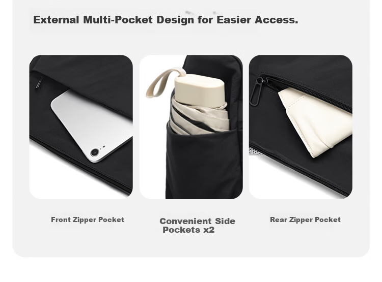 POLO Women's Casual Single Shoulder Crossbody Bag Large Capacity Sports Messenger Bag 12.9-inch iPad Outdoor Phone Bag 13