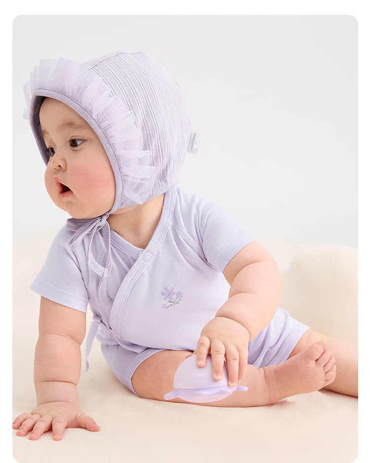 BALABALA Children's Clothing, Baby Romper, Infant Onesie, 2026 Summer New Style Two-Piece Set, Pure Cotton, Newborn Clothes, Thin And Soft 9