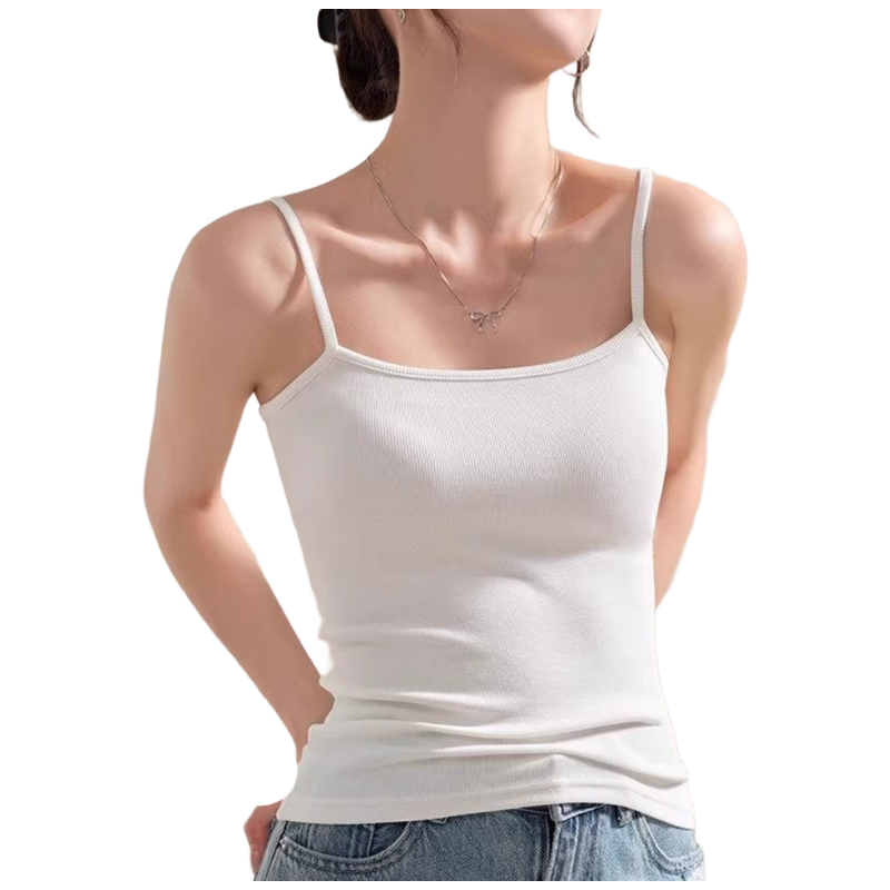 GUJIN Cotton Blend Women's Camisole Vest No Padding Base Layer Top Outerwear Blazer Inner Wear XL