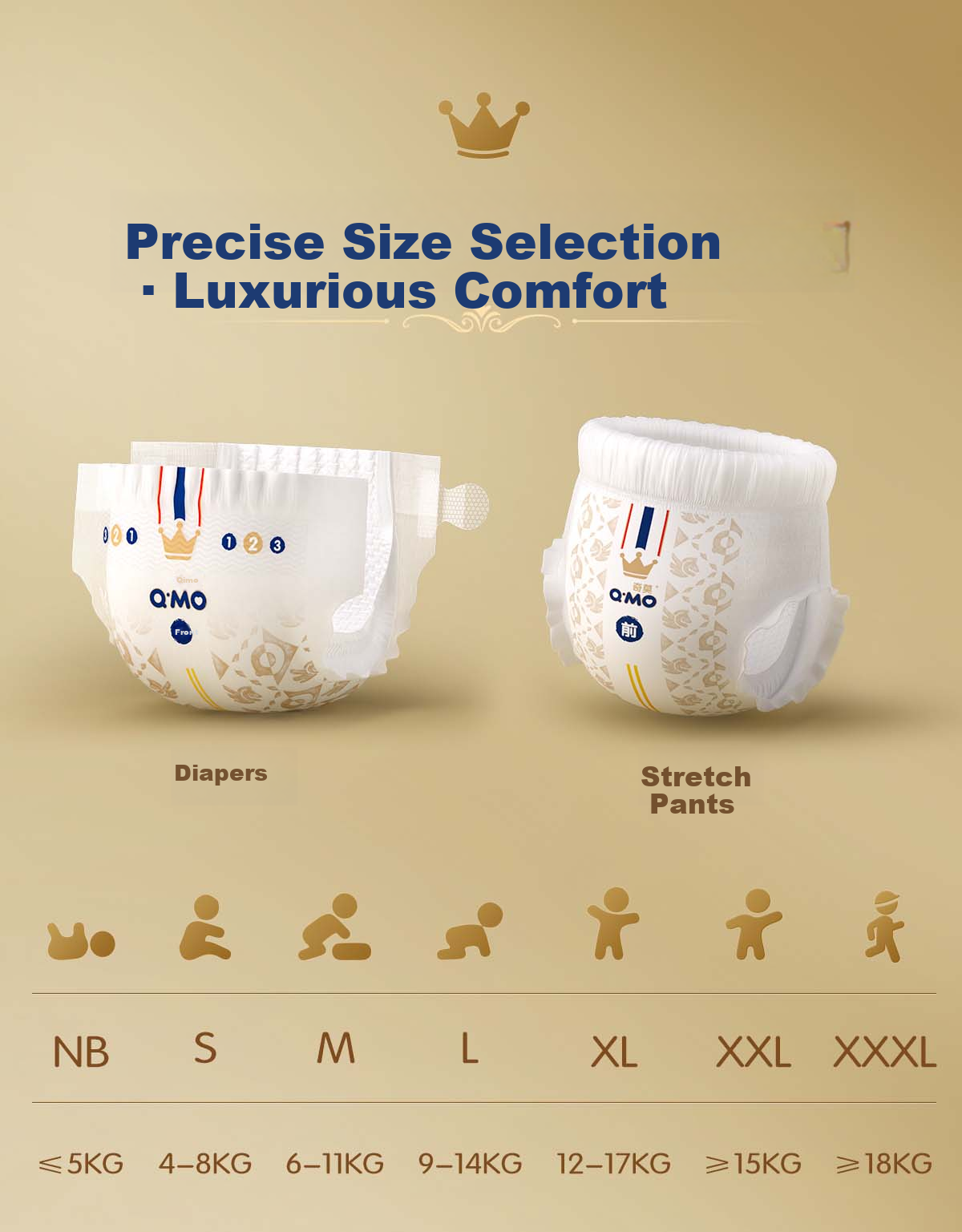 Q-MO Royal Cloud Soft Pull-Up Pants L24 (9-14kg) Elastic Ultra-Thin Breathable Mini Portable 10