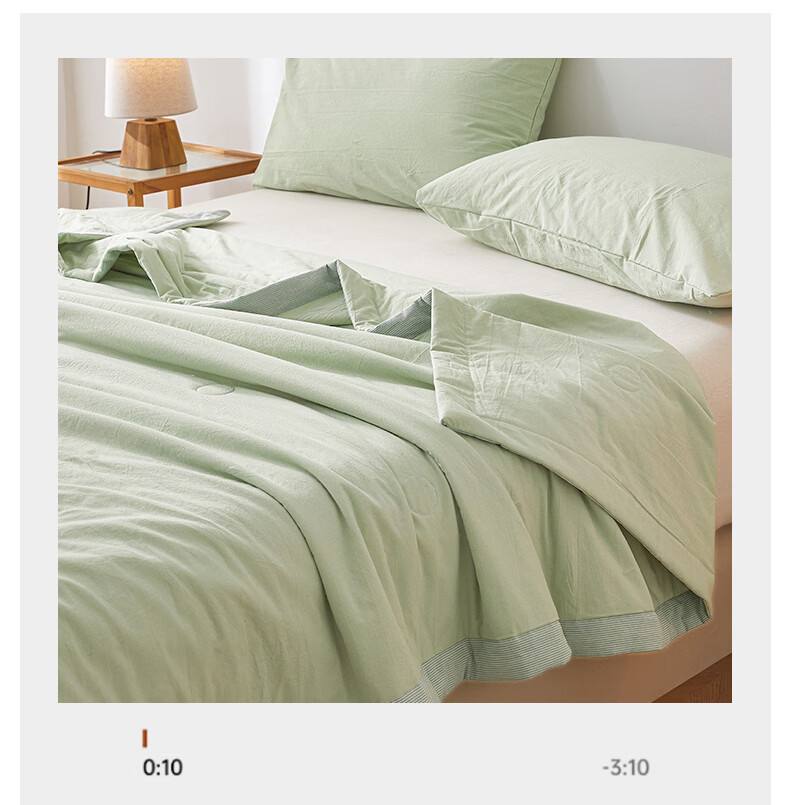 Hongdou A-Class Summer Cooling Quilt Air Conditioning Quilt 100% Cotton Summer Quilt Pure Cotton Thin Quilt Core 1*1.5m White 4
