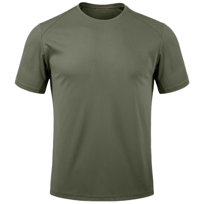 Free Soldier Lingyi Crew Neck Quick-Dry T-Shirt Spring Summer Outdoor Sports Running Fitness Breathable Moisture-Wicking Short Sleeve Gray 3XL