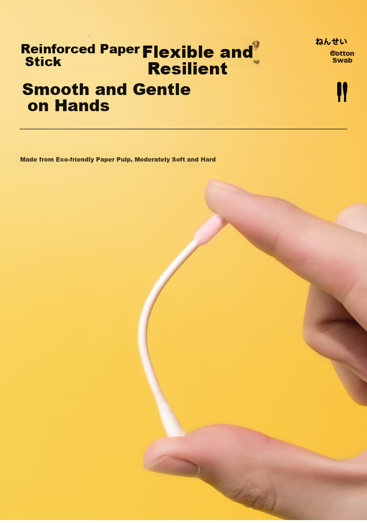 Sanyo Imported Cotton Swabs Double-Ended Ear Cleaning Makeup Disposable Soft Household Cotton Sticks 10