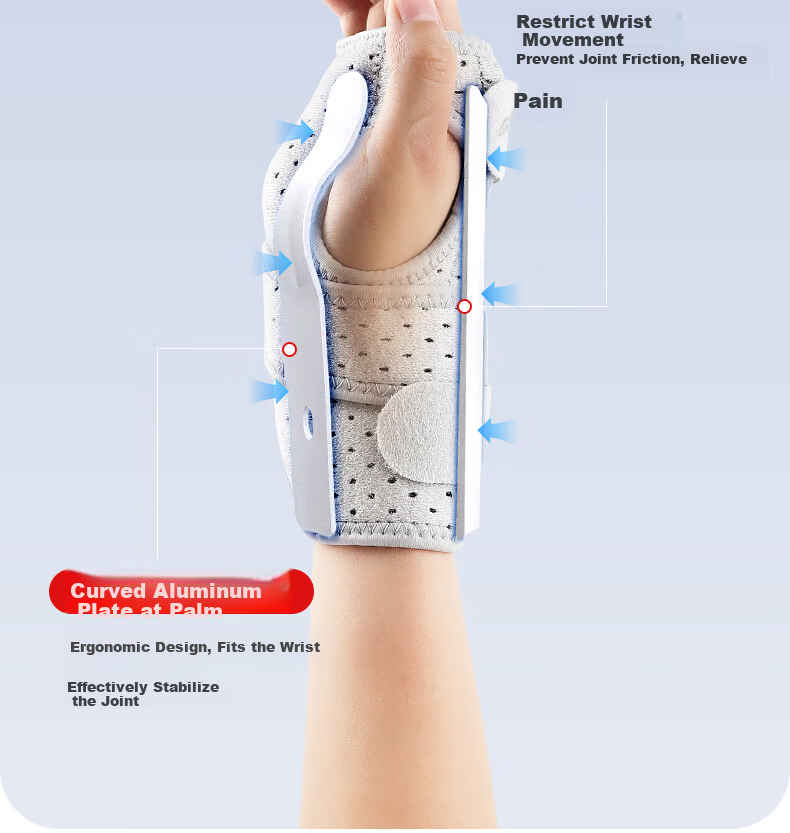 LI-NING Tendon Sheath Wrist Support Brace for Men and Women, Wrist Sprain and Strain Pain Joint Protector, Stabilizer Rehabilitation Gray 9