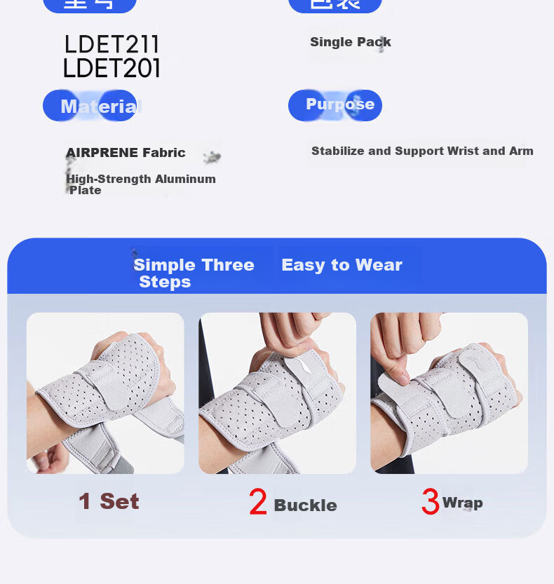 LI-NING Tendon Sheath Wrist Support Brace for Men and Women, Wrist Sprain and Strain Pain Joint Protector, Stabilizer Rehabilitation Gray 20