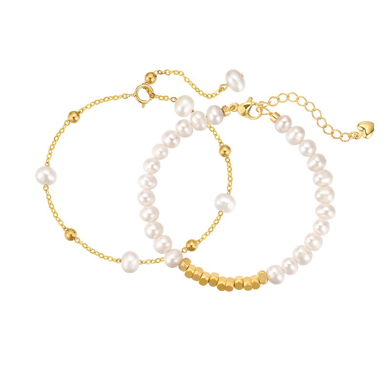 Aideyueding Silver And Pearl Bracelet for Women, Youthful Style, Luxurious High-End Feel, Birthday Gift for Girlfriend Or Wife