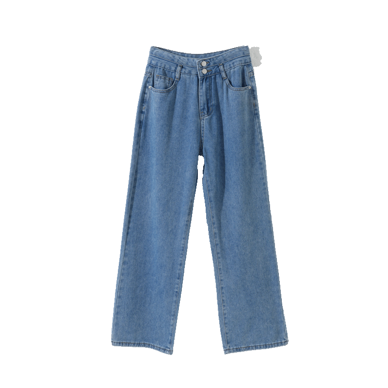 Baleno Narrow Wide-Leg Jeans for Women 2025 New Autumn Winter Fleece-Lined Casual Long Pants for Petite Women Straight-Leg Trousers