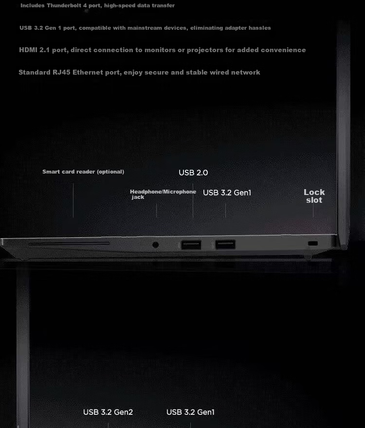 Lenovo ThinkPad L14 14-inch Business Laptop Intel Core Ultra7 16GB 512GB 5