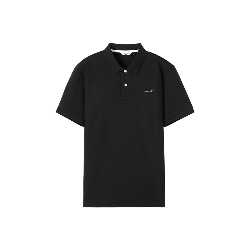 GANT Intelligent Polo 100% Cotton Summer Men's Skin-friendly Antibacterial Short Sleeve T-shirt Pioneer Black L