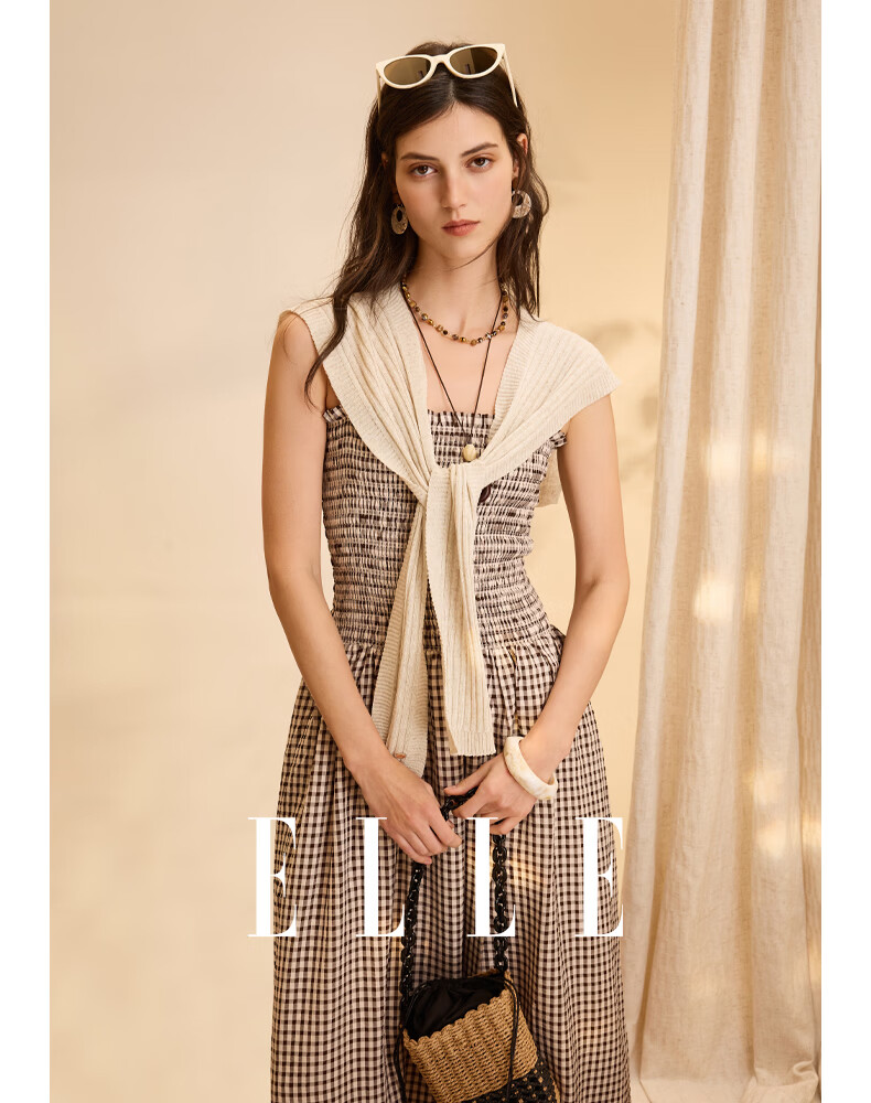 ELLE Women's Knitted Shawl Lightweight Spring Summer Office Air Conditioning Room Neck Protection Small Cape Gift 5