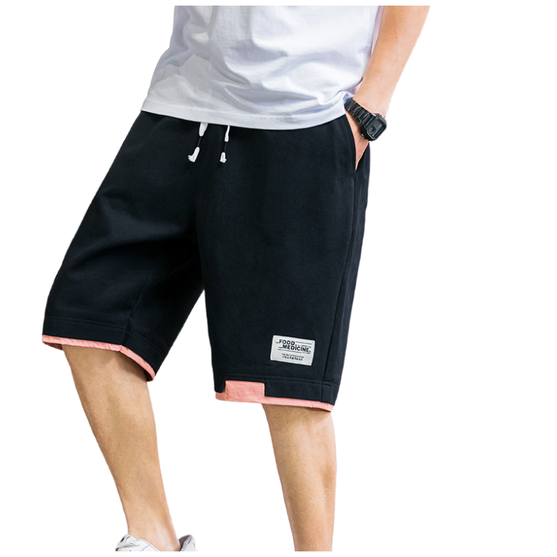 TUCANO Men's Shorts, Summer Pure Cotton, Skin-Friendly, Comfortable, Breathable, Versatile Sports Fashion, Five-Point Pants, Men's Clothing A, Light Gray, 5XL