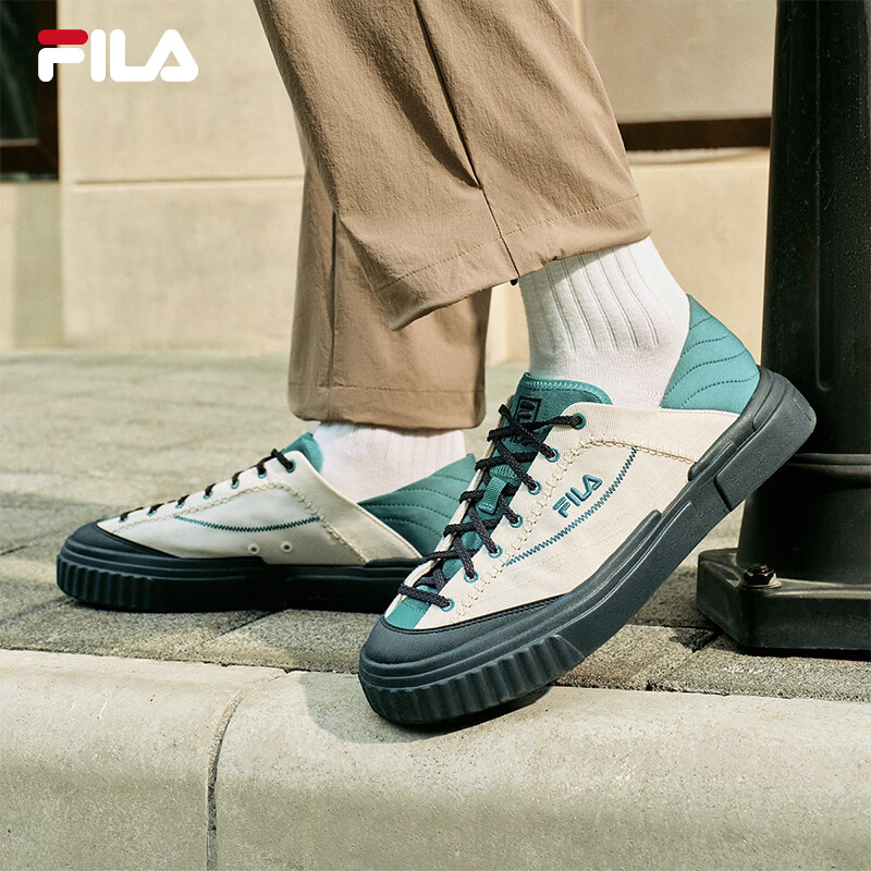 FILA Official LOOP 1S Men's Terraced Canvas Mesh Colorful Casual Sports Breathable Lightweight Shoes