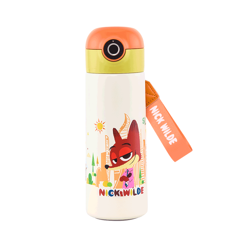 Disney Fingerprint Unlock Kids Smart Insulated Water Bottle 500ml Large Capacity 316 Stainless Steel Straw Cup for Boys Students