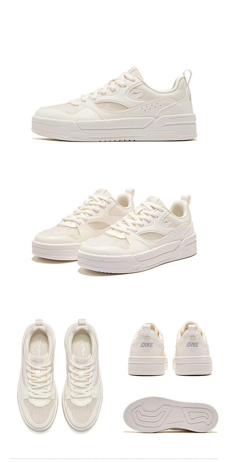 ERKE Women's Sneakers 2026 Summer New Comfortable Breathable Thick Sole Height Increasing Casual Sports Shoes | Banxia 4 14