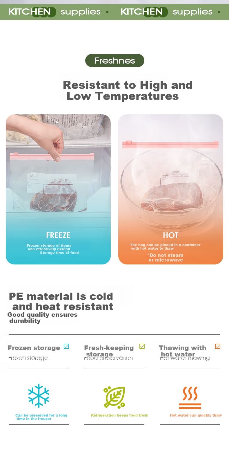 Yunlei Medium Food Storage Bags Sealed Snack Bags 20pcs Refrigerator Freezer Storage Clothes Organizer Moving Bags 9