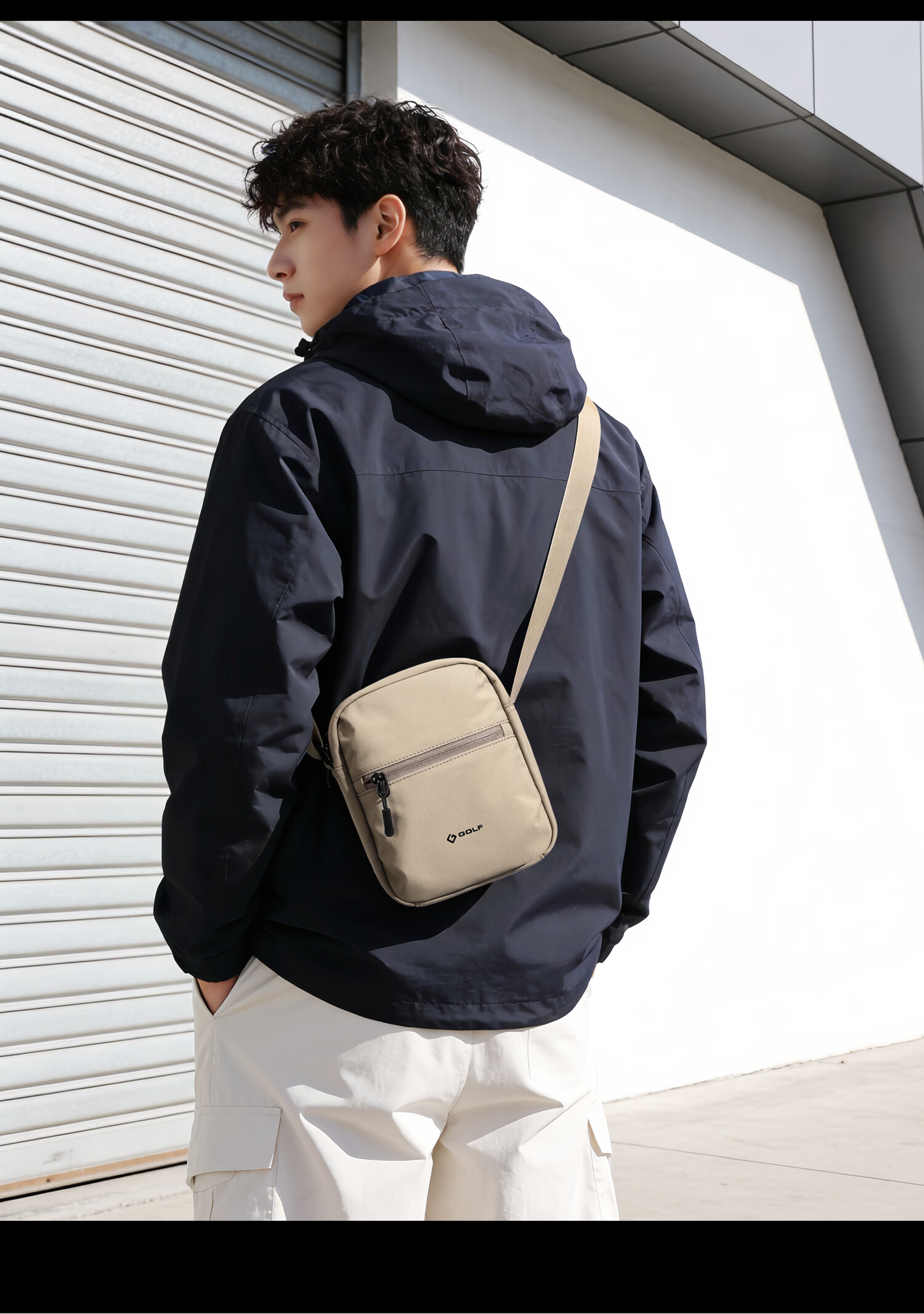 GOLF Men's Lightweight Single Shoulder Crossbody Bag iPad Phone Casual Sports Cycling Small Shoulder Bag for Women 17