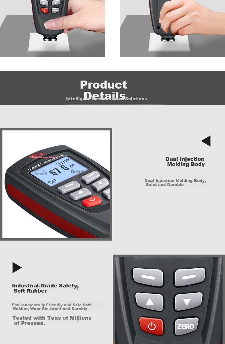 CEM DT-156H Coating Thickness Gauge High-Precision Automotive Non-Destructive Paint Film Meter Industrial Oxide Film Thickness Gauge Upgraded Version 13