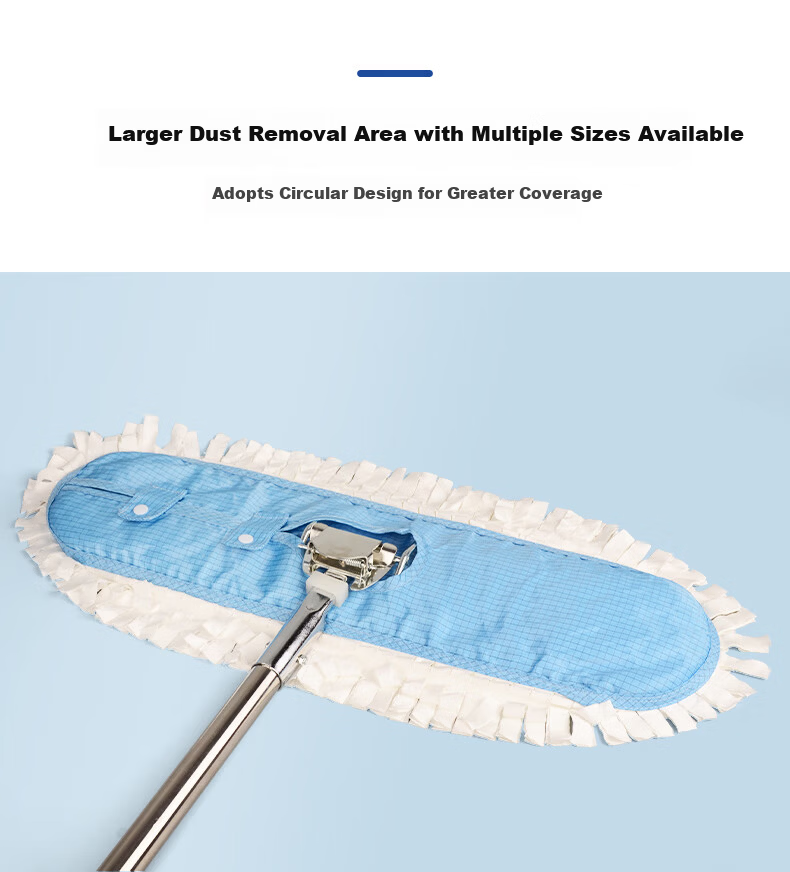 WK Anti-Static Dust-Free Mop Ultra-Fine Fiber Dust-Free Cloth Head Clean GMP Dust-Free Room Laboratory Cleanroom Flat Mop 45*17cm [Mop Replacement Cloth, Stock Available] 6