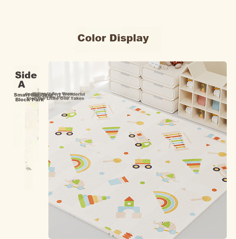 Babamama Crawling Mat, Baby Play Floor Mat, XPE Thickened Non-Slip, Foldable Living Room Anti-Fall Baby Crawling Pad, 180*150 8