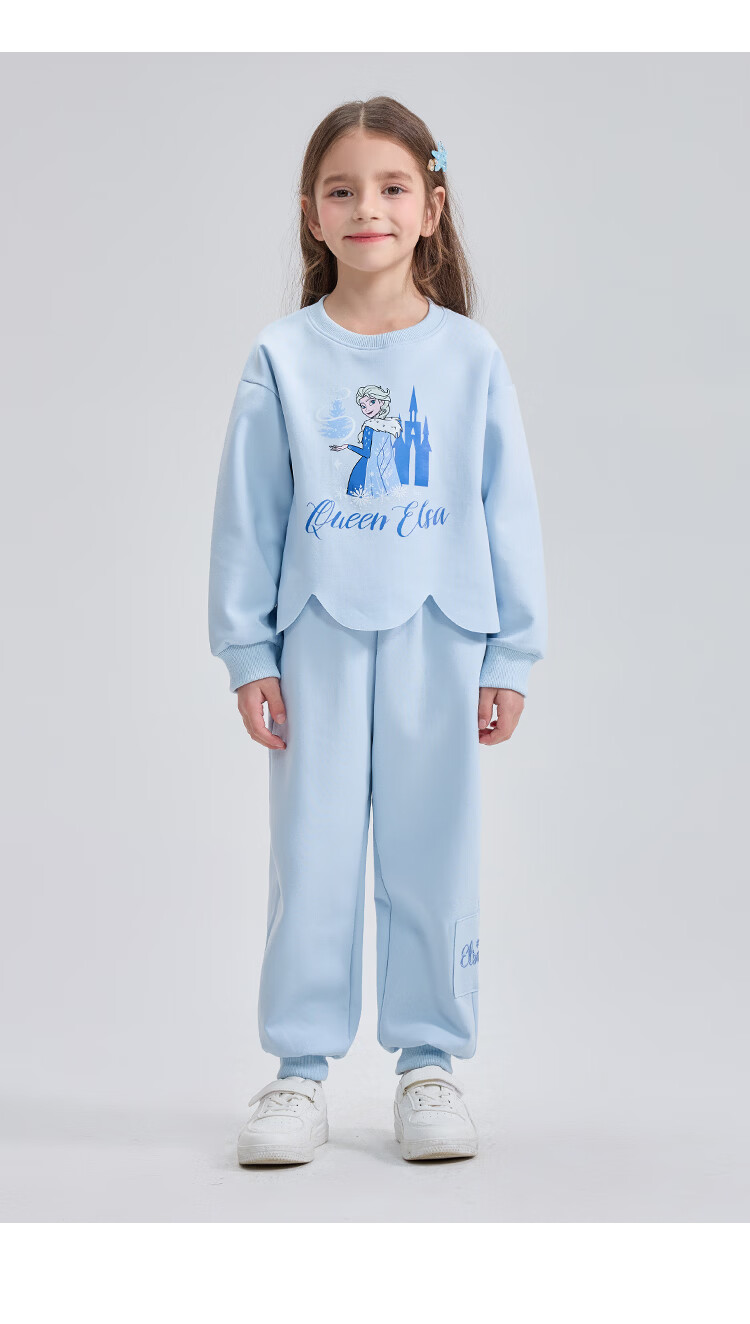 Disney Kids Sweatshirt and Sweatpants Set Girls Spring Autumn 2026 New Stylish Big Kids Top and Pants Two-Piece Set 14