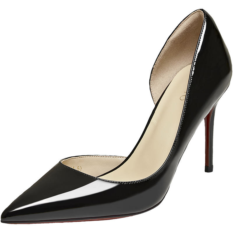Basto 26 Summer New Elegant Red Nude High Heels Women's Single Shoes CU707BQ6 Black Size 35