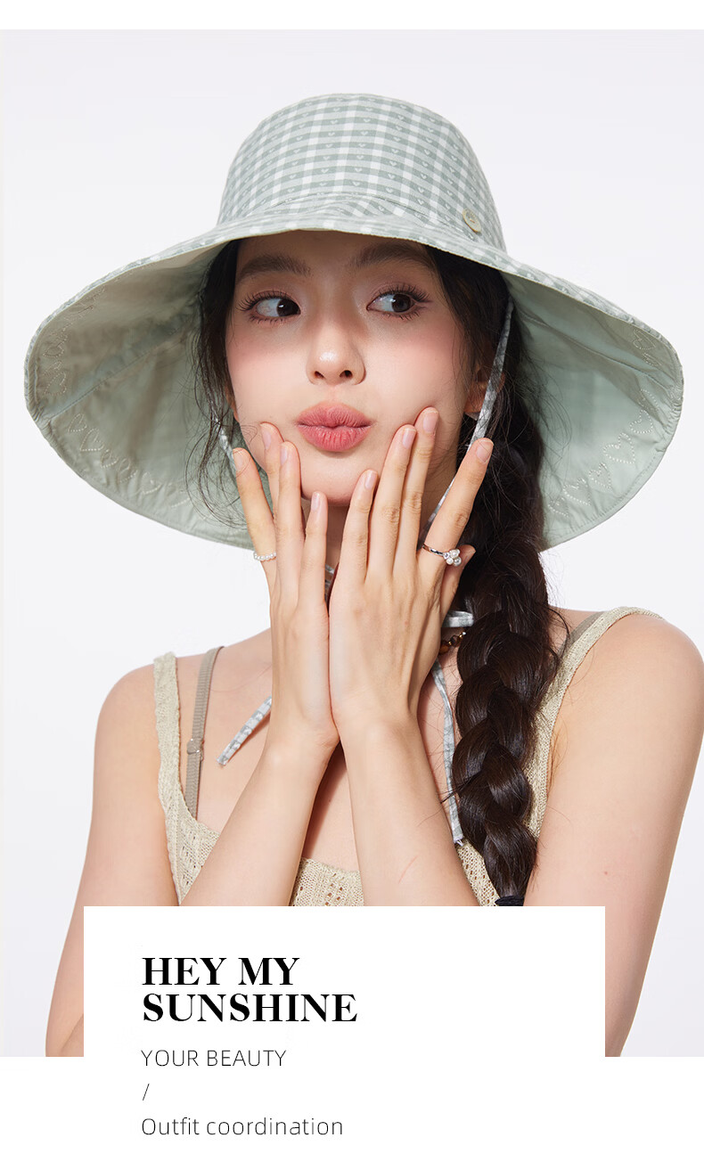 CACUSS Women's Wide Brim Sun Hat Summer Reversible Outdoor UV Protection Bucket Hat Yulan Blue 7