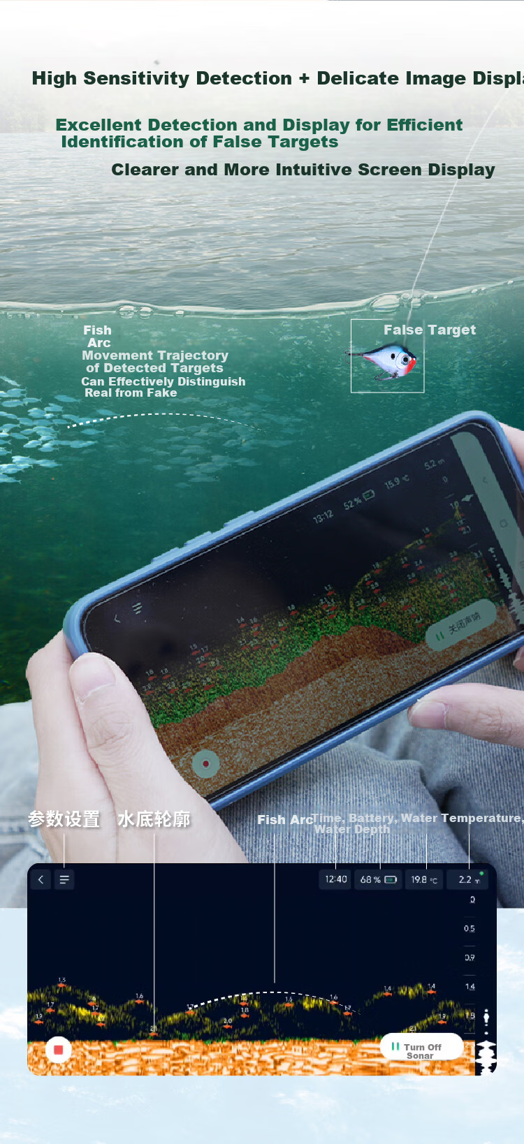 HIKMICRO Underwater Fish Finder, High-Definition Visual Night Vision Sonar 8