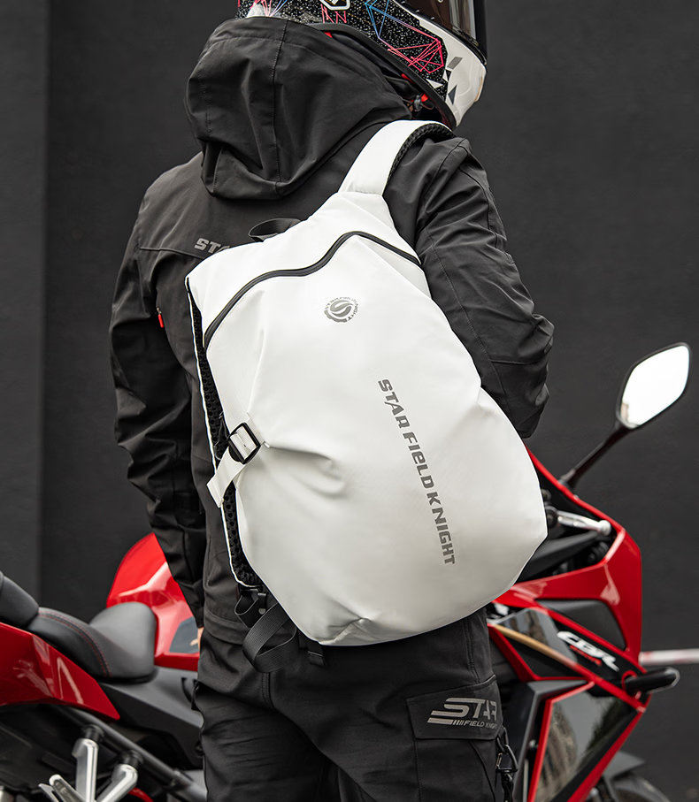 STAR FIELD KNIGHT Motorcycle Riding Helmet Bag Backpack Multifunctional Large Capacity Water-Resistant Travel Full-Face Helmet Shoulder Bag Knight Gear 21
