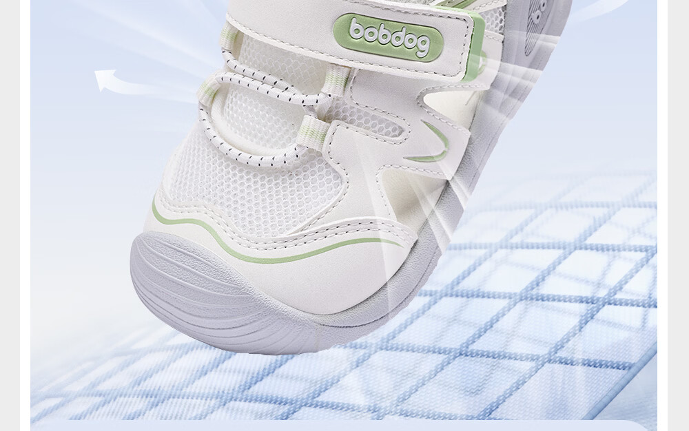 BOBDOG Toddler Baby First Walking Shoes Children's Sandals Infant Boys Girls Functional Shoes White Pink Size 25 9
