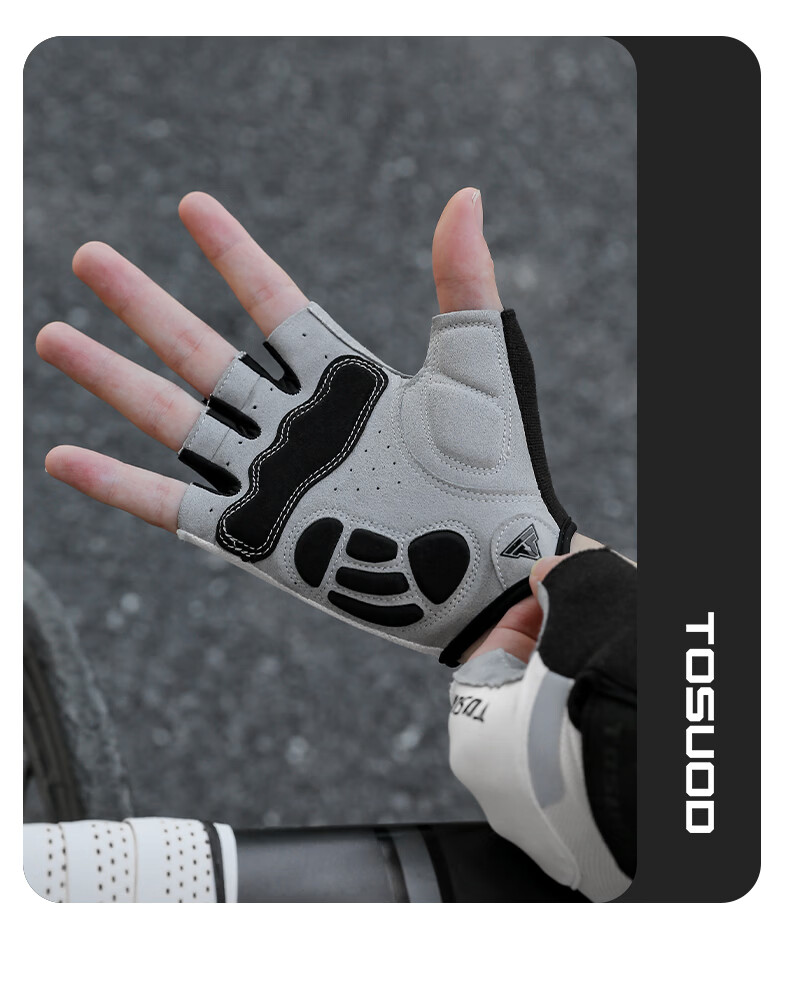 Captain Tas Summer Cycling Half Finger Gloves Road Mountain Bike Anti-Slip Shock Absorption Short Finger Riding Gear 11
