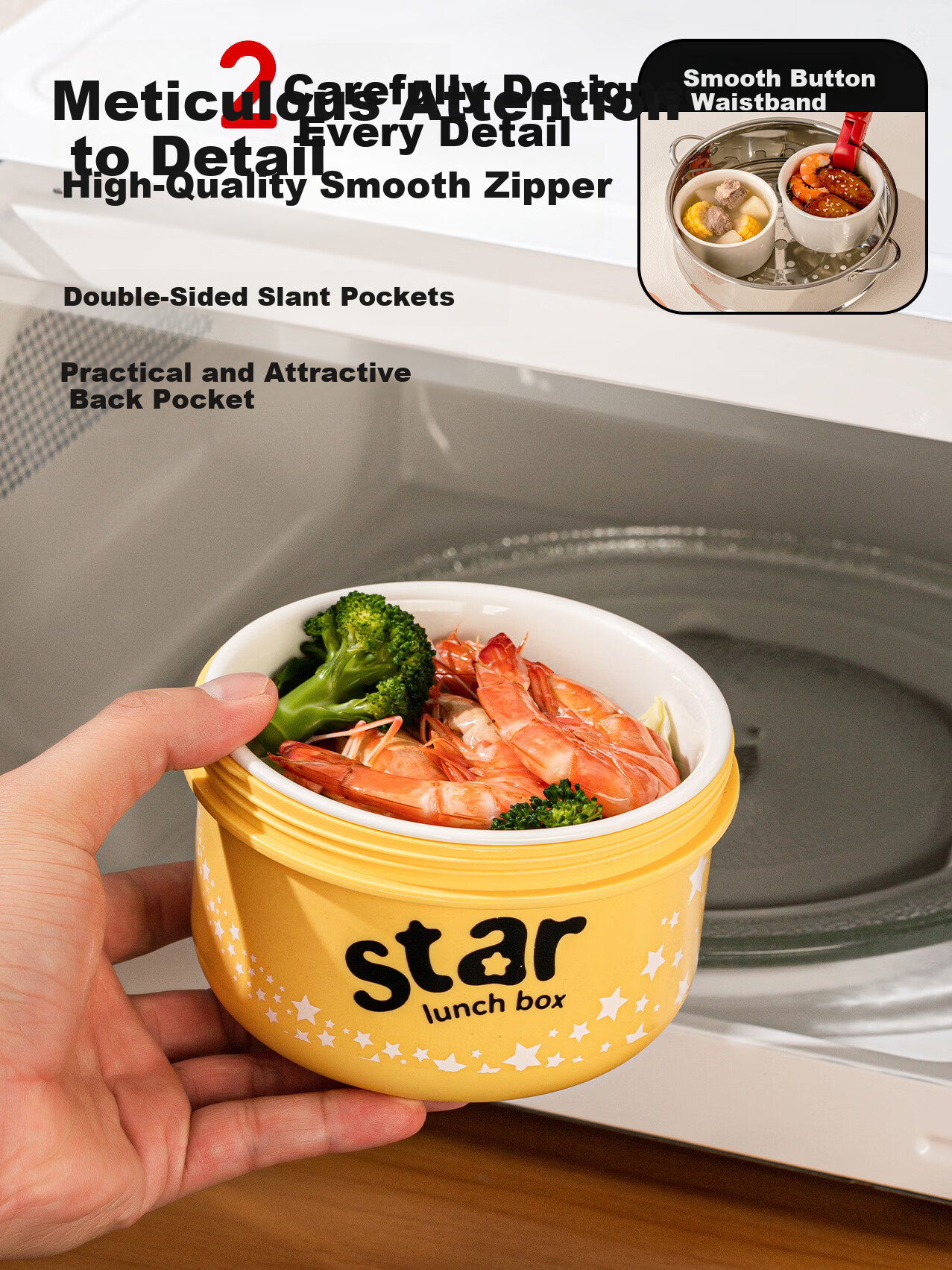 TREEJACK Ceramic Inner Thermal Lunch Box Microwave Safe Fresh-Keeping Box 2025 New Stylish Bento Box for Office Workers 2