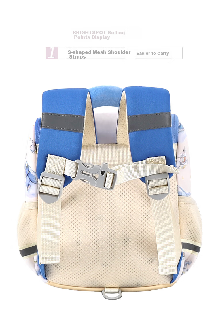 S.X-ZEBRA Kids Kindergarten Backpack Boys Girls Baby Lightweight Cute School Bag White Pink 5