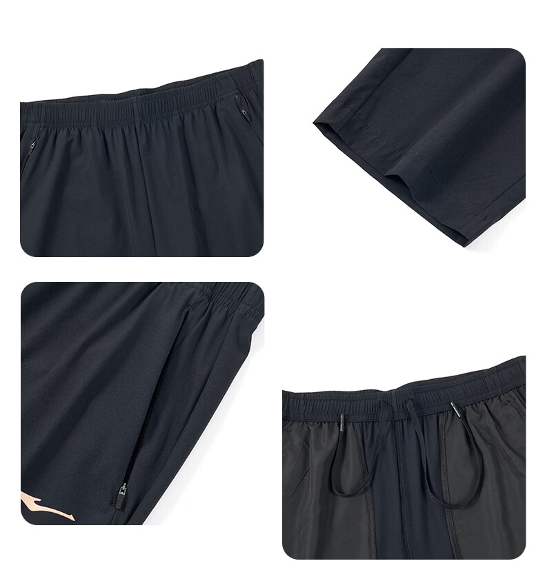 ERKE Women's Sports Cropped Pants Summer Water-Repellent Ice-Cooling Sun-Protective Straight Casual Slim Solid Color Pants 18