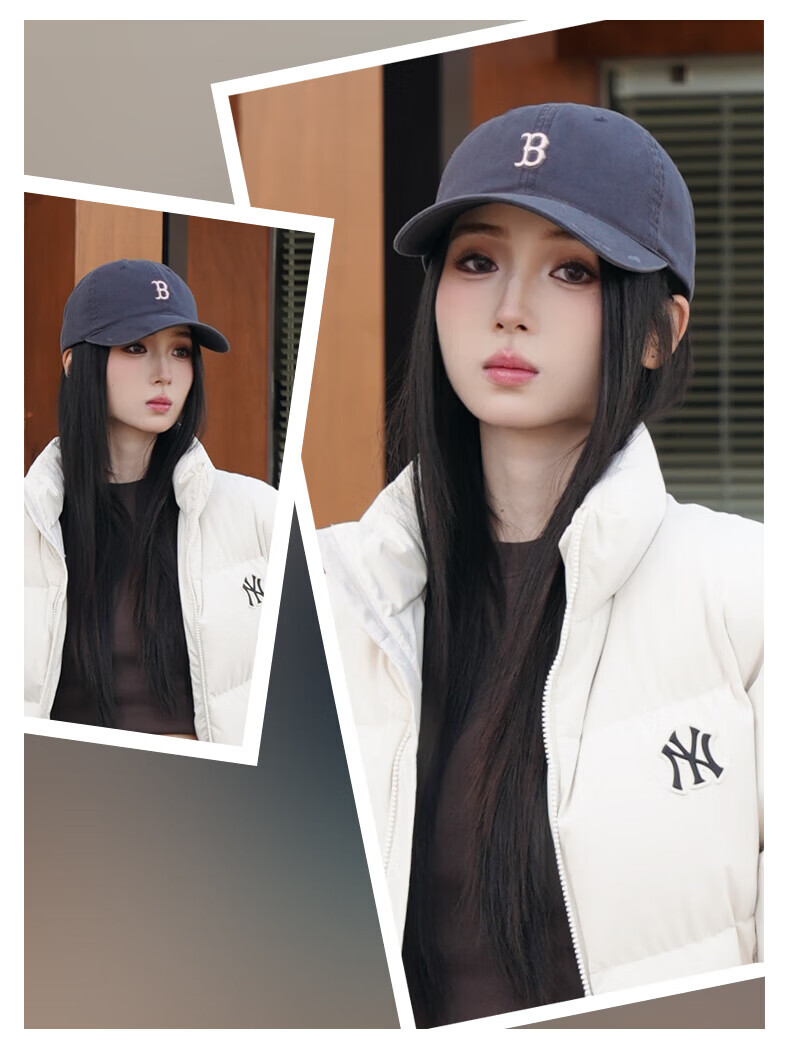 MLB Soft Top Baseball Cap Unisex Zhang Ruonan Style 38 Goddess Festival Gift 3ACPB076N-50BKS-F 9