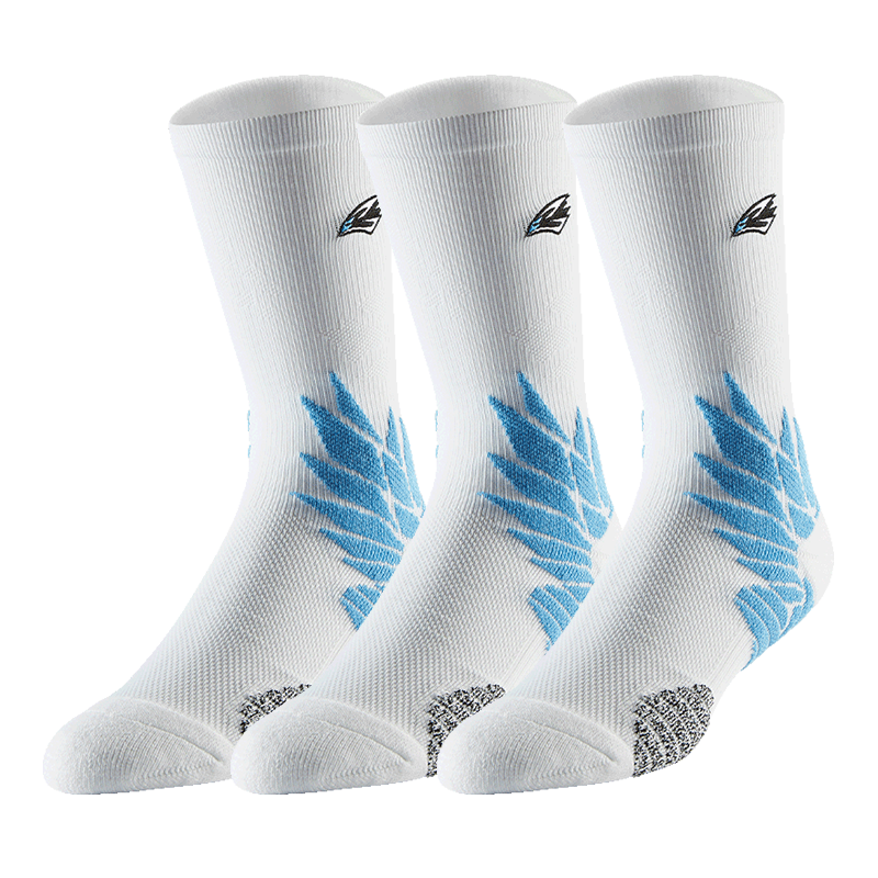 VEIDOORN Falcon Professional Basketball Socks Towel Sole High Tube Summer Thin Breathable Sports Socks Elite Men's High Top White Blue