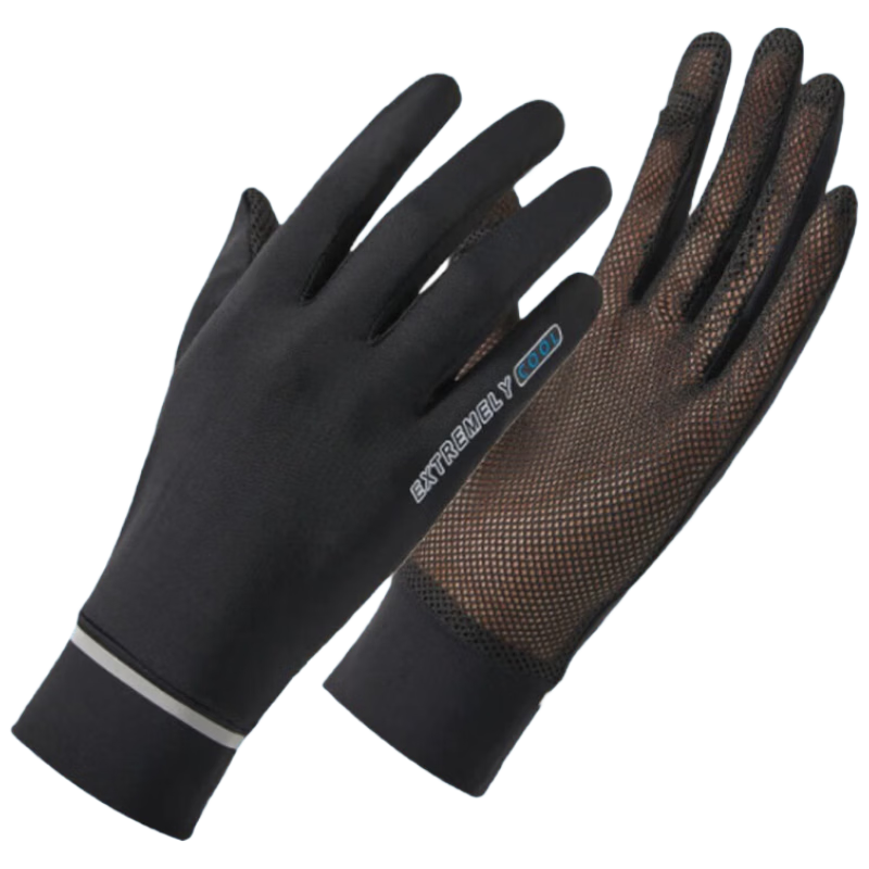 Chegui Mu Sunscreen Gloves Unisex Spring Summer Thin Breathable Outdoor Cycling Driving Right Finger Flip Touchscreen Fishing Gloves