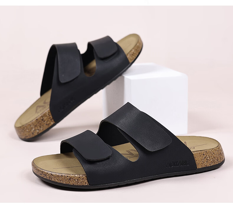 Aokang Summer Men's Casual Beach Sandals Khaki Size 44 27