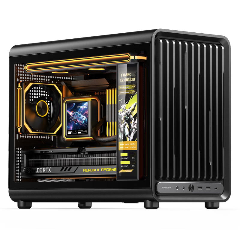 JONSBO D33 Standard Edition Black MATX Desktop Case (9 Fan Slots / Vertical MATX Motherboard Mount / ATX/SFX Power Supply / 360mm Radiator Support / 435mm GPU Length Limit / Airflow Design)