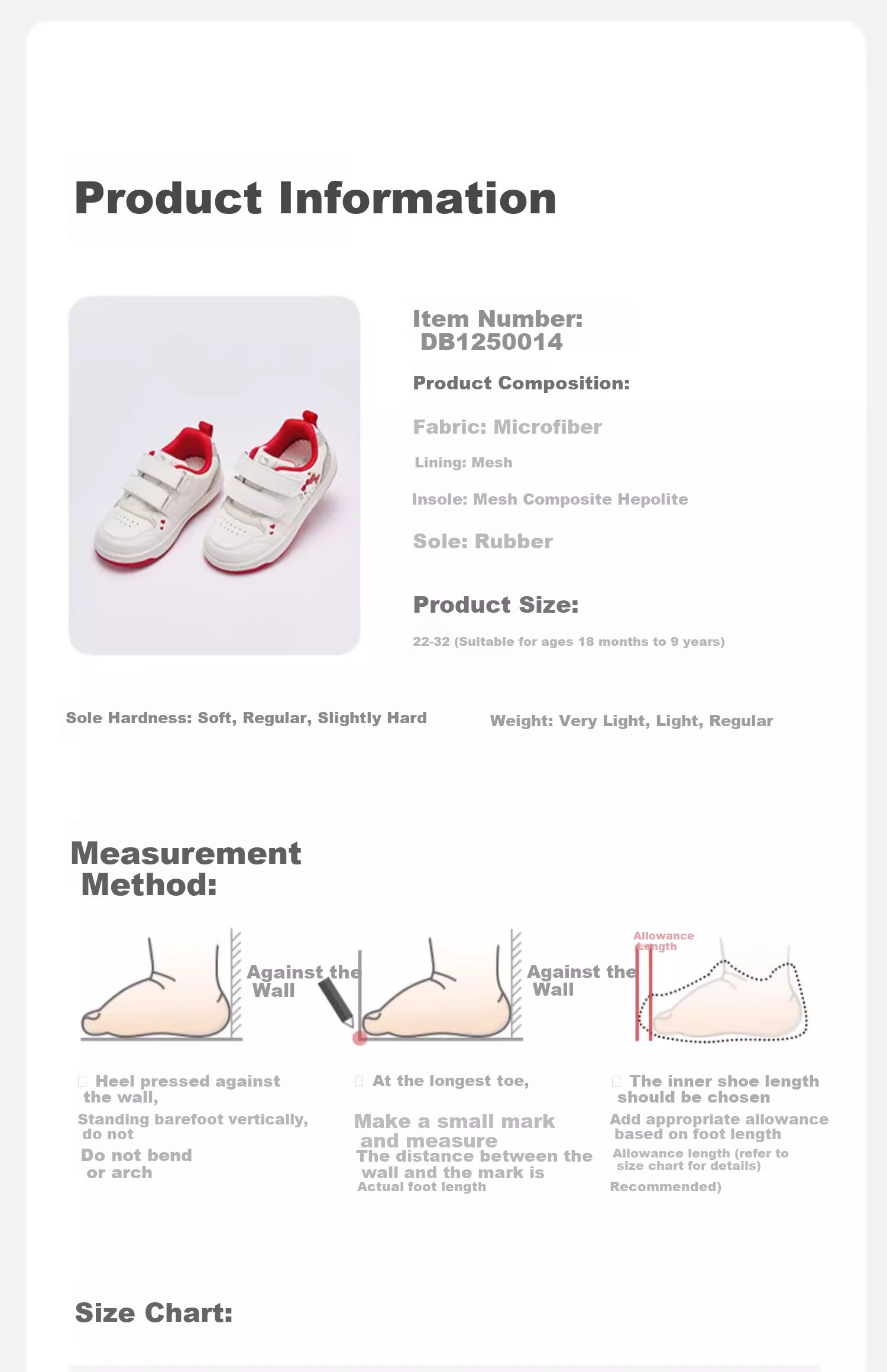 DAVE & BELLA x Hello Kitty Girls' Sneakers Spring Autumn Kids Baby Shoes 9