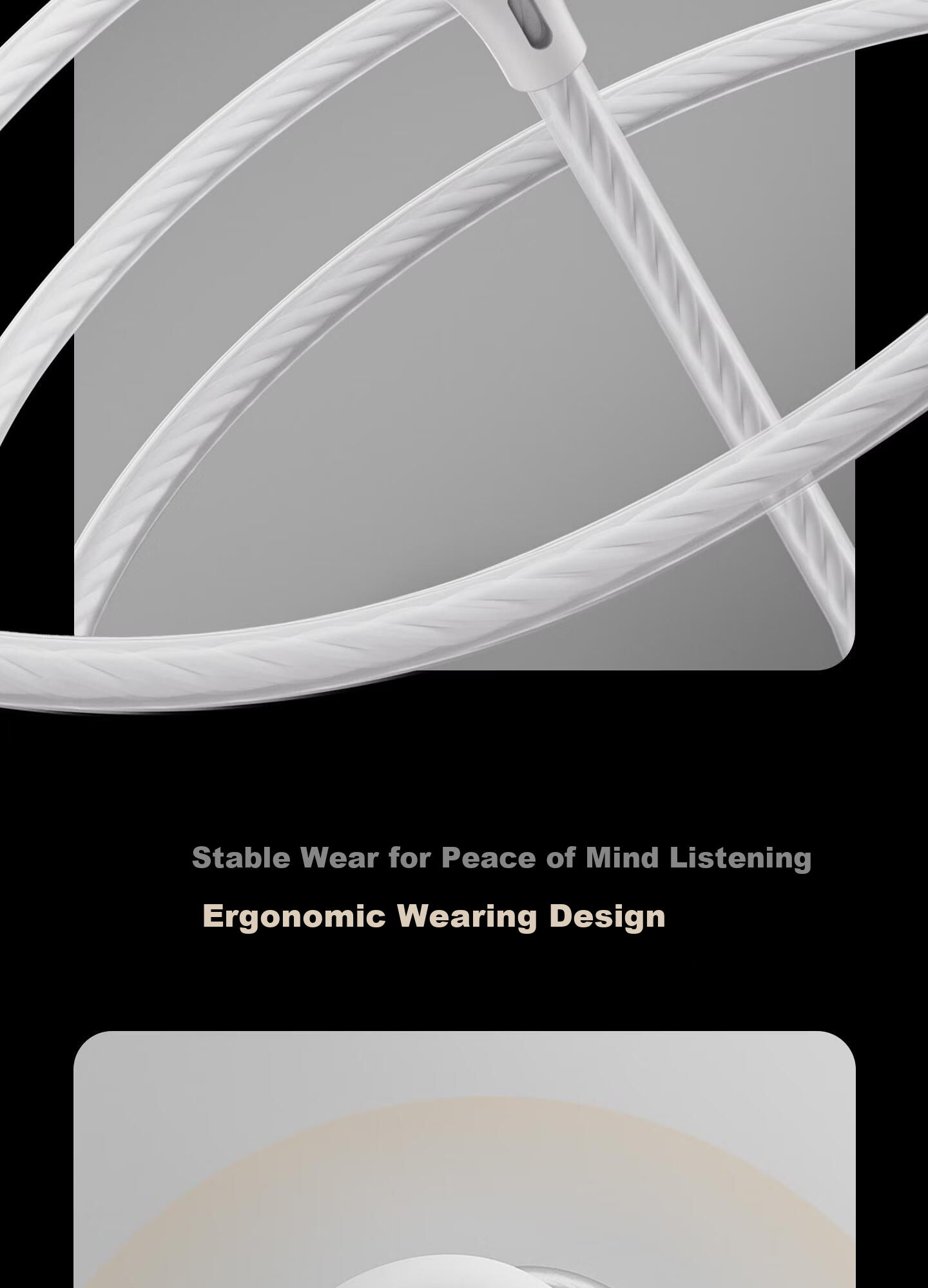 HP Sanshengbei Wired HiFi Earphones Ear-hook In-ear Noise Cancelling Microphone Live Streaming Gaming Music 3.5MM Silver Frost 13