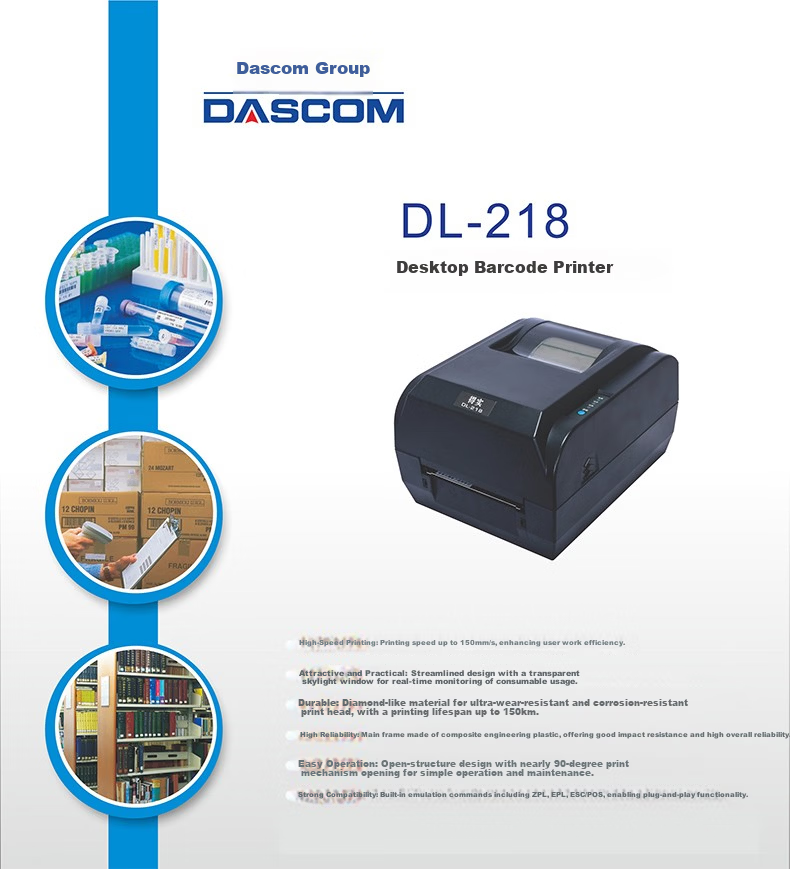 Dascom DL-218 Desktop Barcode Label Printer Compatible with Domestic Systems for Home Use 2