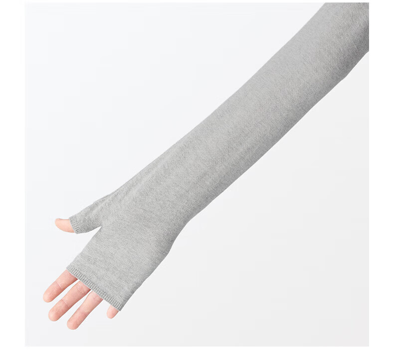 MUJI UV Protection Cotton Strong Twist Long Sleeve Cover Gray 9.5×60cm 3